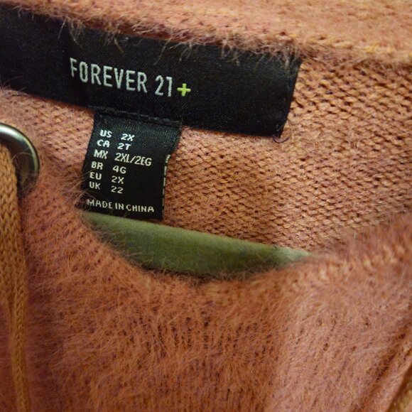Forever 21 Soft Fuzzy Hoodie | Blush Pink | Size XL - Picture 2 of 4